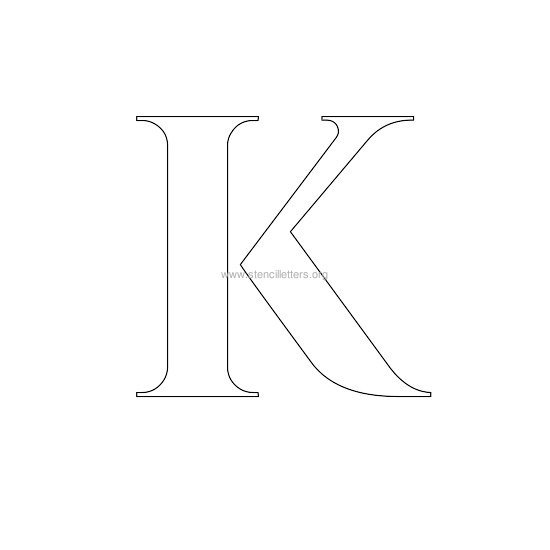 roman wall stencil letter k roman wall stencil letter k