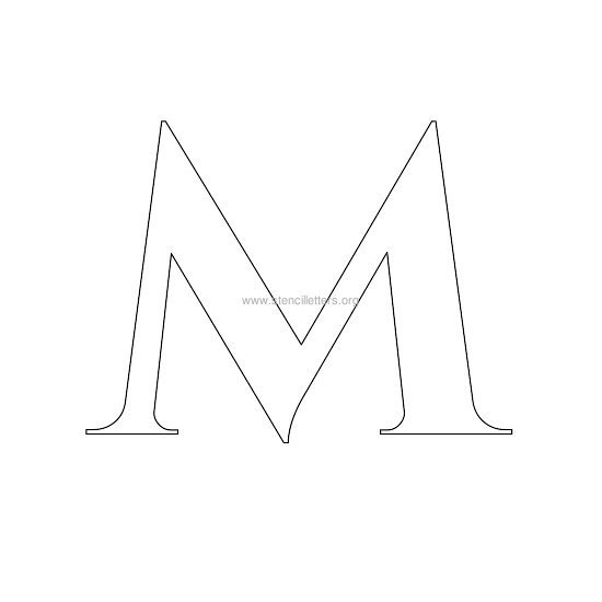 roman wall stencil letter m roman wall stencil letter m