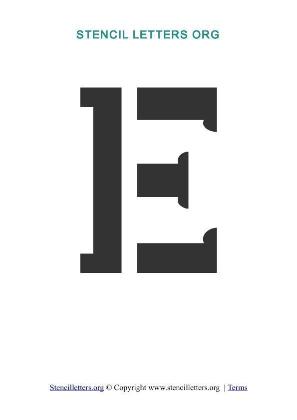 PDF Stencil Template E PDF Stencil Template E